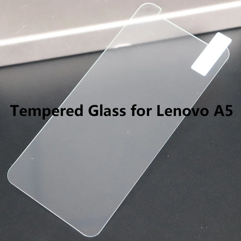 Закаленное стекло и чехол для телефона lenovo A5 monile - Цвет: Tempered Glass