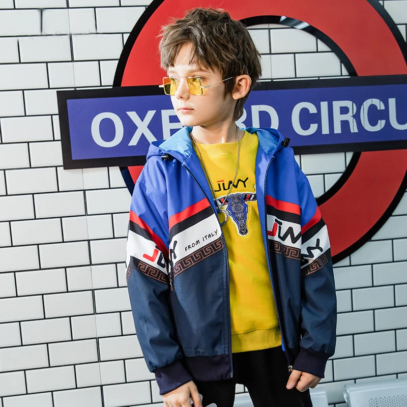 От 4 до 12 лет ветровка для маленьких мальчиков куртки и пальто осенняя одежда