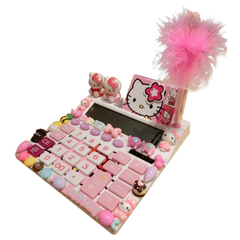 Набор из 3 предметов Милые Роскошные Стразы Кристалл бриллиант DIY Kitty калькулятор