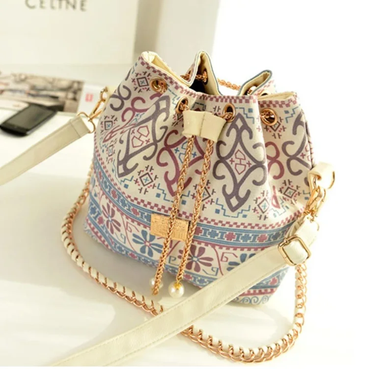 Сумка YLWHJJ для женщин 2019 г. в богемном стиле Холщовая Сумка-мешок на шнурке с