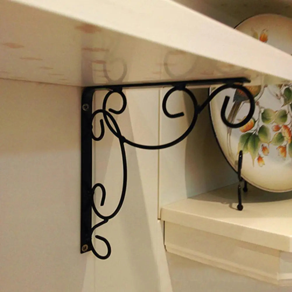 4 шт. кронштейны для полки железные настенные экономии пространства DIY открытые