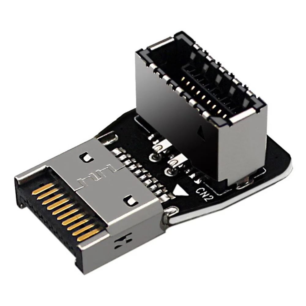 USB Header Adapter Type-E Converter Adapters 10G 90 Degree Elbow USB 3.1 Front Panel Socket Connector for Computer Motherboard
