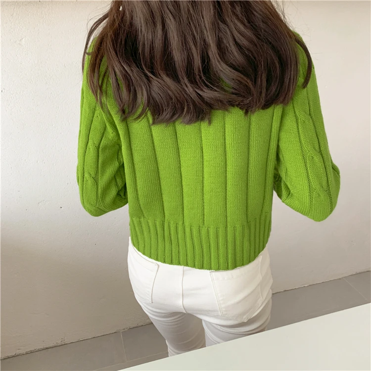 Женский Однотонный свитер Colorfaith повседневный вязаный в минималистичном стиле