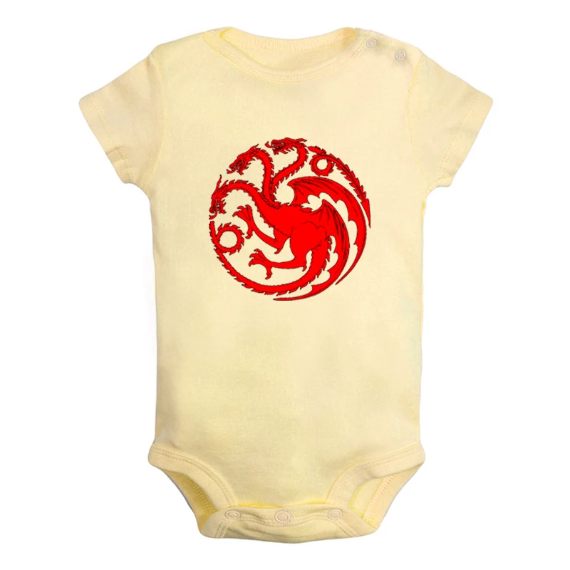 JcBaby2184YD Комплекты одежды для новорожденных мальчиков и девочек с изображением драконов, Игры престолов, Дома Таргариенов, комбинезон с принтом, боди для младенцев, хлопковые комплекты одежды - Цвет: JcBaby2184YD