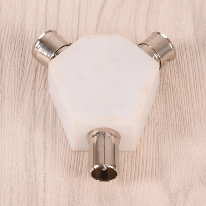 Двухсторонний ТВ T сплиттер антенна Коаксиальный кабель штекер на 2x гнездо