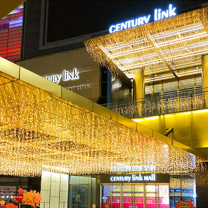 Рождественская сказочная гирлянда светильник Водопад уличное украшение