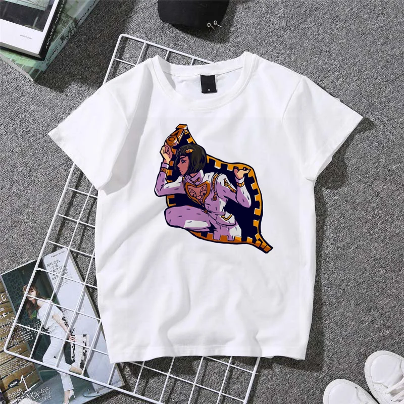 

JoJo Bizarre Adventure Printed Tshirt Woman Summer Short Sleeved T-shirt Anime Harajuku Casual T Shirt Female Clothes Tops Tees
