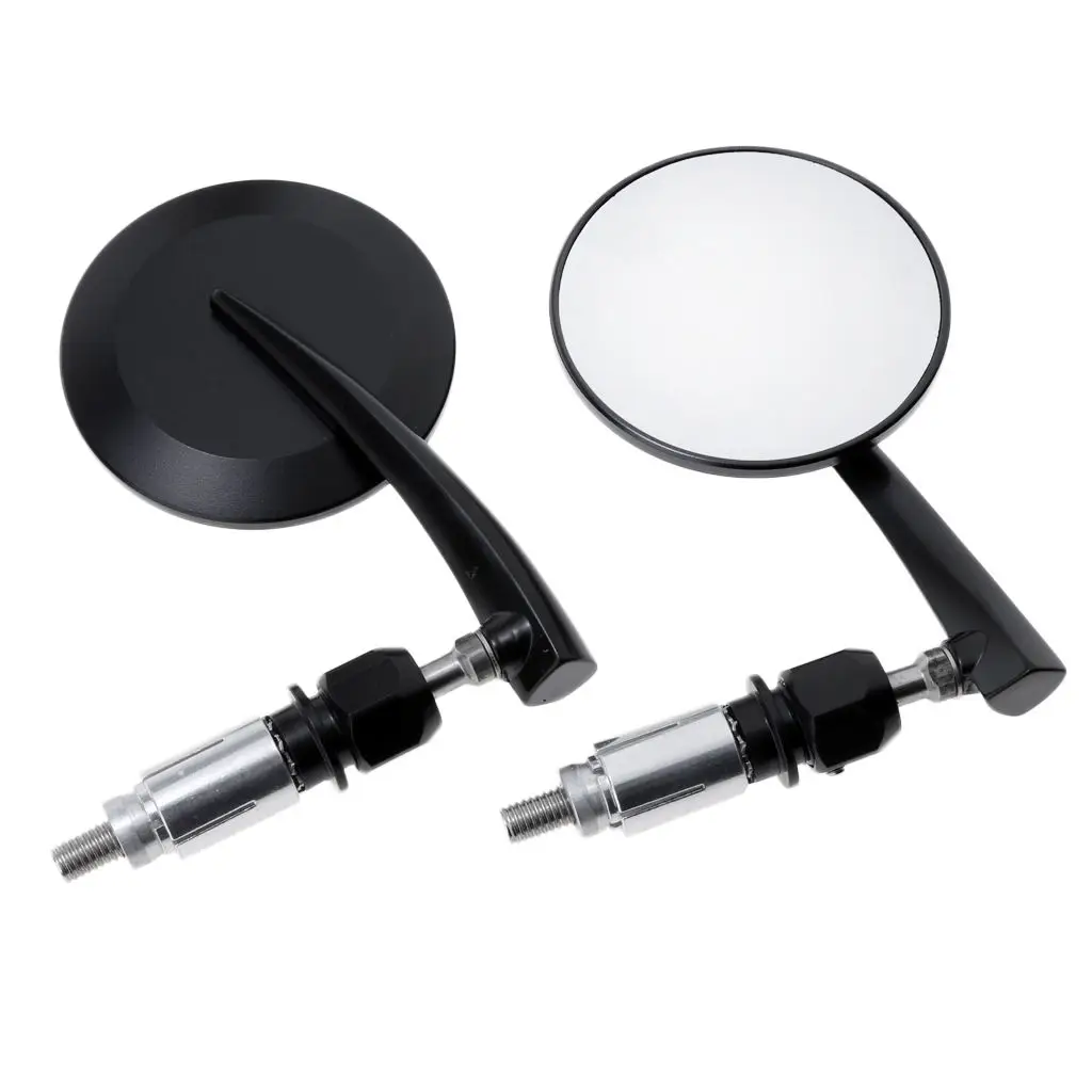 

2pcs Universal 7/8 Inch Black Round CNC Aluminum Alloy Rearview Mirrors