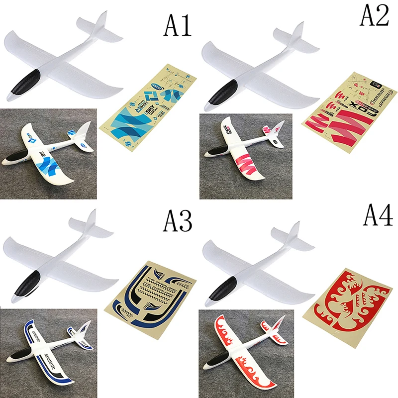 

DIY Hand Throw Flying Glider Planes Toys For Children Foam Aeroplane Model Party Bag Fillers Flying Glider Plane Kids Game 48cm