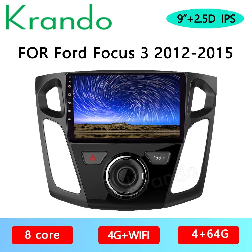 

Krando Android 10.0 9" IPS Full Touch Car Multimedia Radio For Ford Focus 3 2012-2015 Audio DSP WIFI Navi headunit Carplay