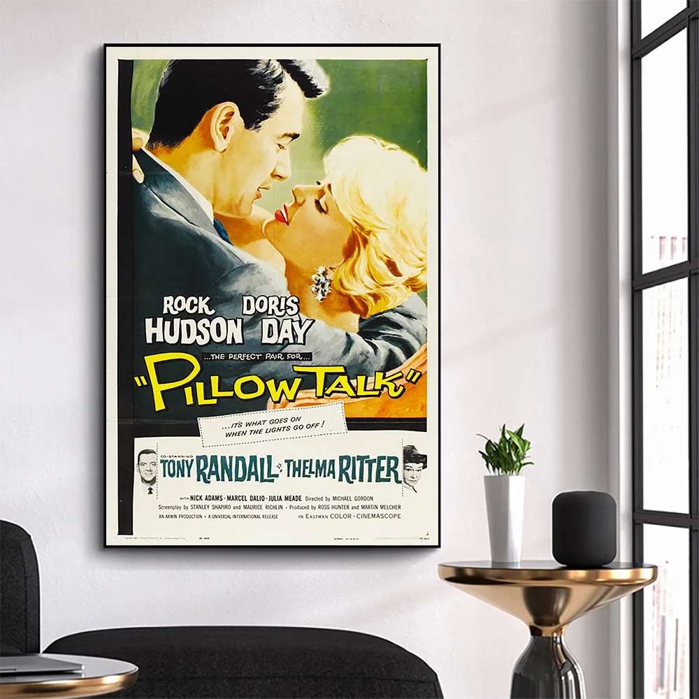 

WM3366 Pillow Talk Classic Movie HD Silk Fabric Poster Art Decor Indoor Painting Gift