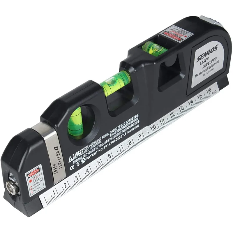 

Multipurpose Laser Level, Spirit Levels, Measuring Tape, Standard and Metric Tape Ruler