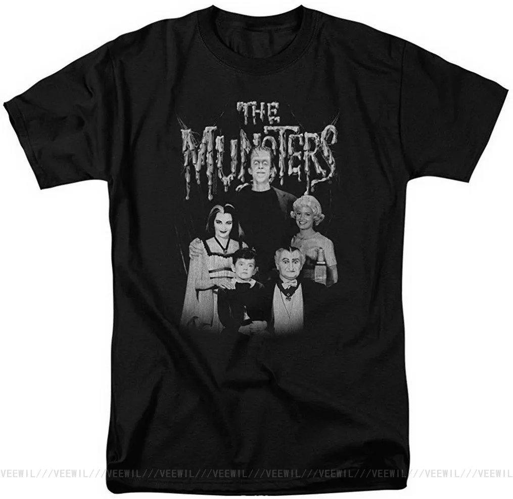 

The Munsters Monster Family Sitcom TV Show Family Portrait Adult T Shirt Men Women Tee Printing Men Tops TEE Shirt