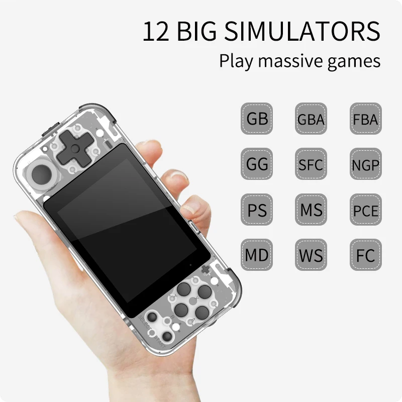 Open Dual System Mini Retro Video Game Console 3000 Games Handheld Support HDMI-compatible 1500 mAh Battery IPS Screen Kids Gift |