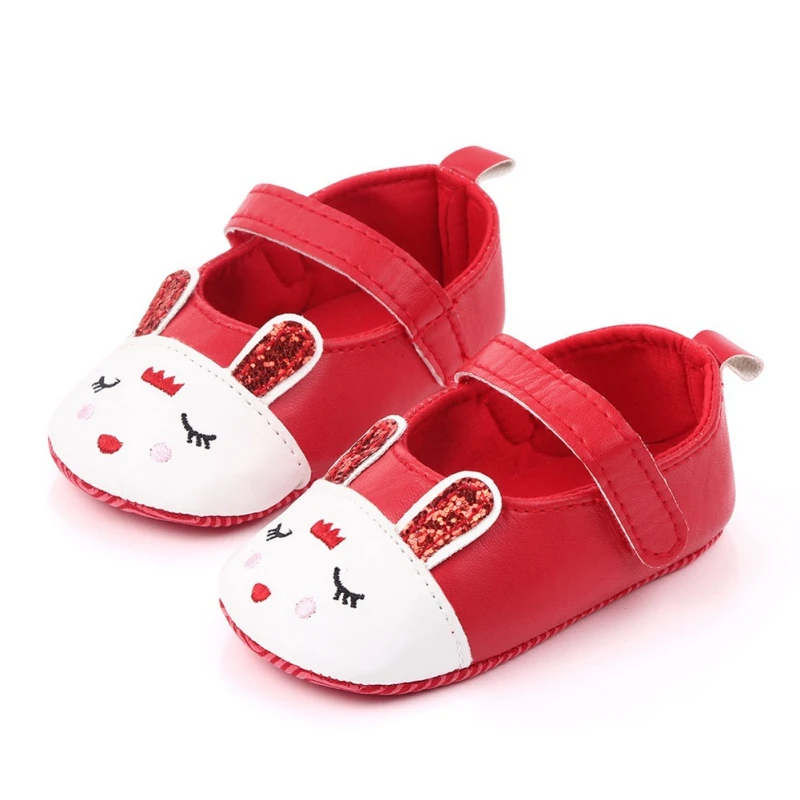 

New Newborn Toddler Infant Baby Girl Cartoon Rabbit Crib Shoes Anti-slip Prewalker Cotton Sneaker Bunny First Walkers 1