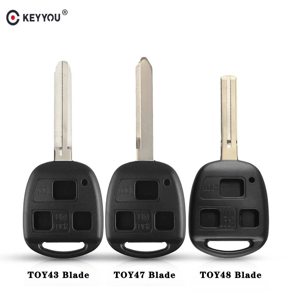 Дистанционный автомобильный чехол для ключа KEYYOU Fob 3 кнопки для Toyota Celica Avensis RAV4 камера заднего вида Corolla Yaris RAV4 Land Cruiser