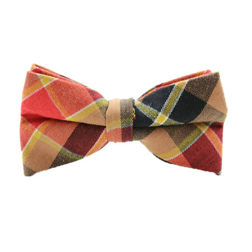 Британский клетчатый бант ручной тканевый корейский Клетчатый