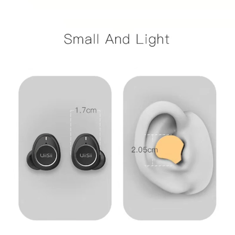 UiiSii TWS60 V5.0 bluetooth наушники сенсорные умные Мини Музыкальные Игровые наушники с микрофоном Беспроводные водонепроницаемые спортивные наушники