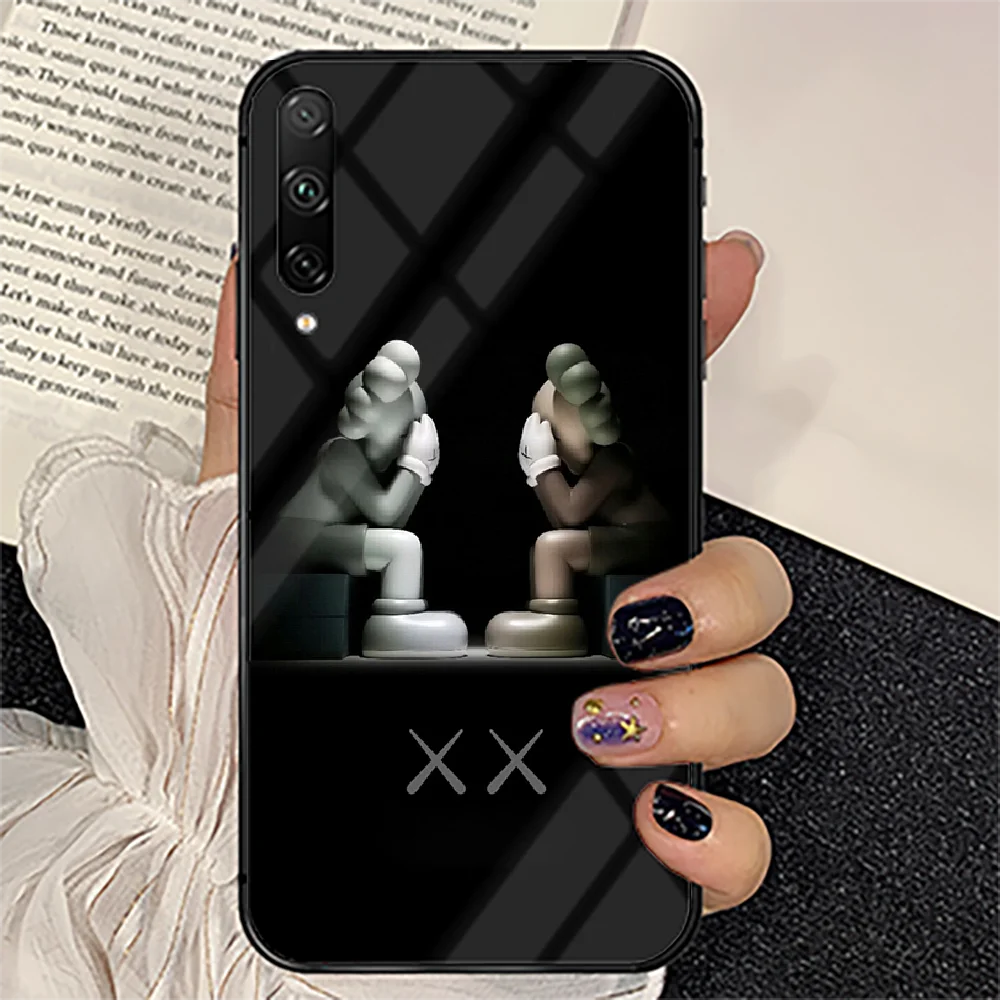 

Super kaw boys Phone Tempered Glass Case Cover For huawei honor 7 8 9 10 20 A X S lite i pro Fashion Black Shell