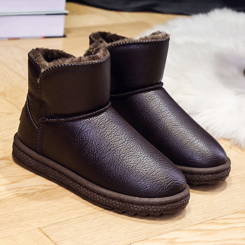 

Women's Shoes 2021 Fashion Leather Snow Boots Australia Classic Women Boots Warm Winter Shoes for Women Femmes Bottes Large Size