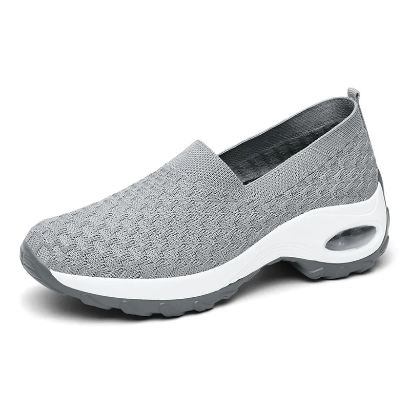 

Women Wedge Sneakers Outdoor Air Cushion Sports Shoes Lightweight Breathable Fashion Slip-on Socks Footwear Female Swing Shoes