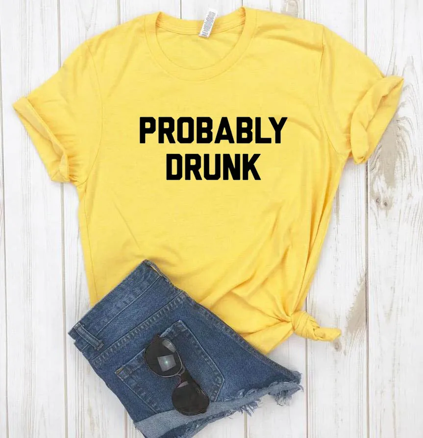 Женская хлопковая футболка с надписью «pread drunk», Повседневная забавная футболка для девушек, 6 цветов, Прямая поставка S-222