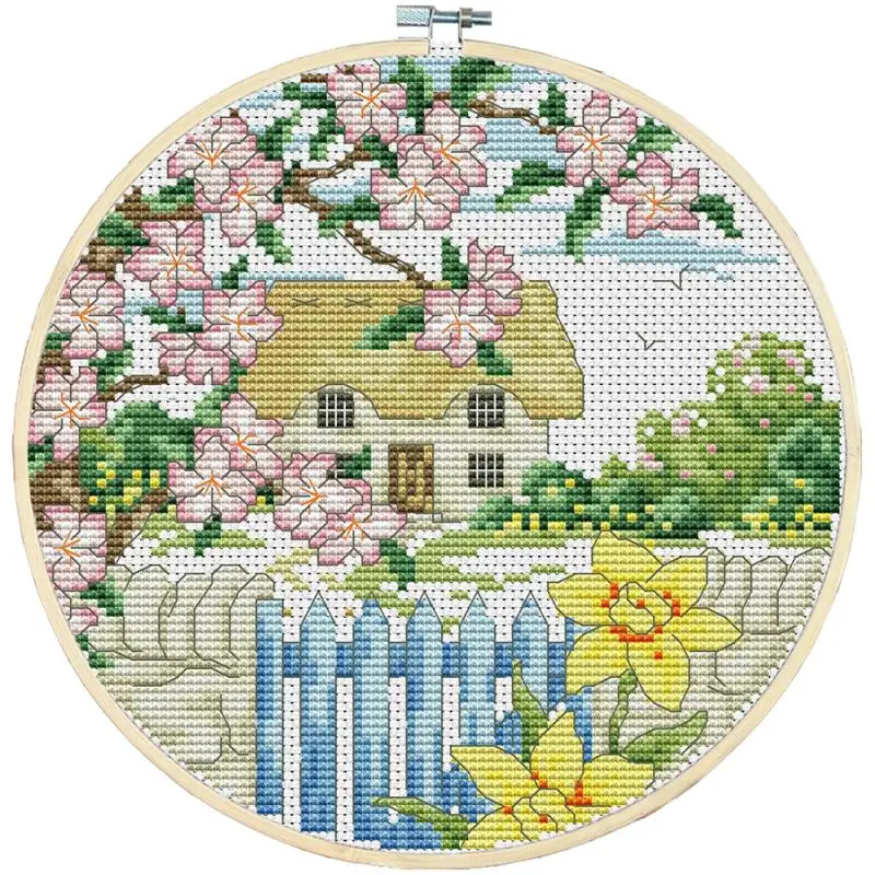 Joy Sunday Four Seasons (весна/лето/осень/зима) 11ct Набор для вышивки крестиком ткань хлопок
