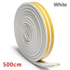 Звукоизоляционная лента D-типа для дверей и окон, лента из пены для столкновений, Уплотнительная наклейка, теплоизоляционная Тяжелая фурнитура 9x6 мм