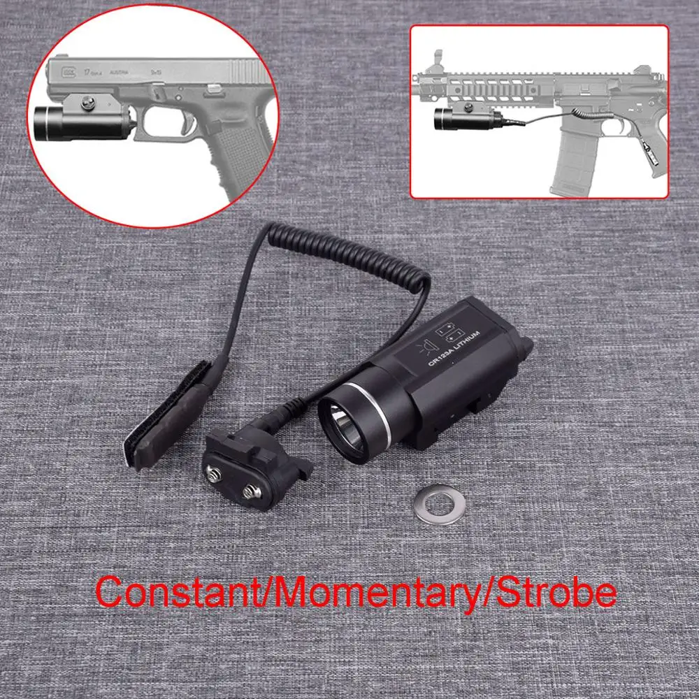 

Тактическая полноразмерная вспышка для GLOCK 17 19 CZ 75 AR 15 M4, для страйкбола, ружья, винтовки, светильник ты, свет, такой же, как TLR