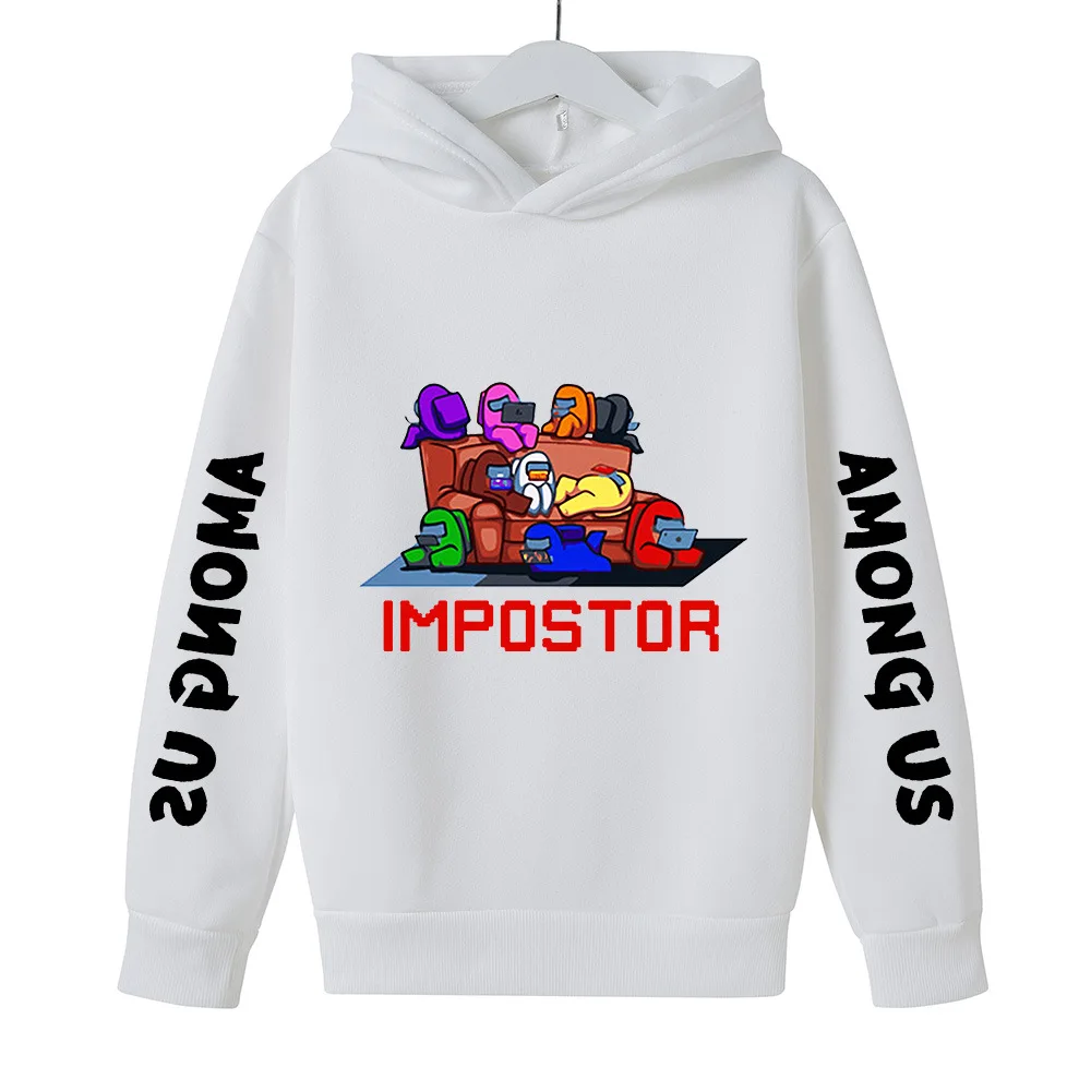 

Super fire Among Us Game Children Clothing Hoodie Kid Girls Tops Boys Hoodie Impostor Graphic Costume Kids Sweatshirt 4-14Y