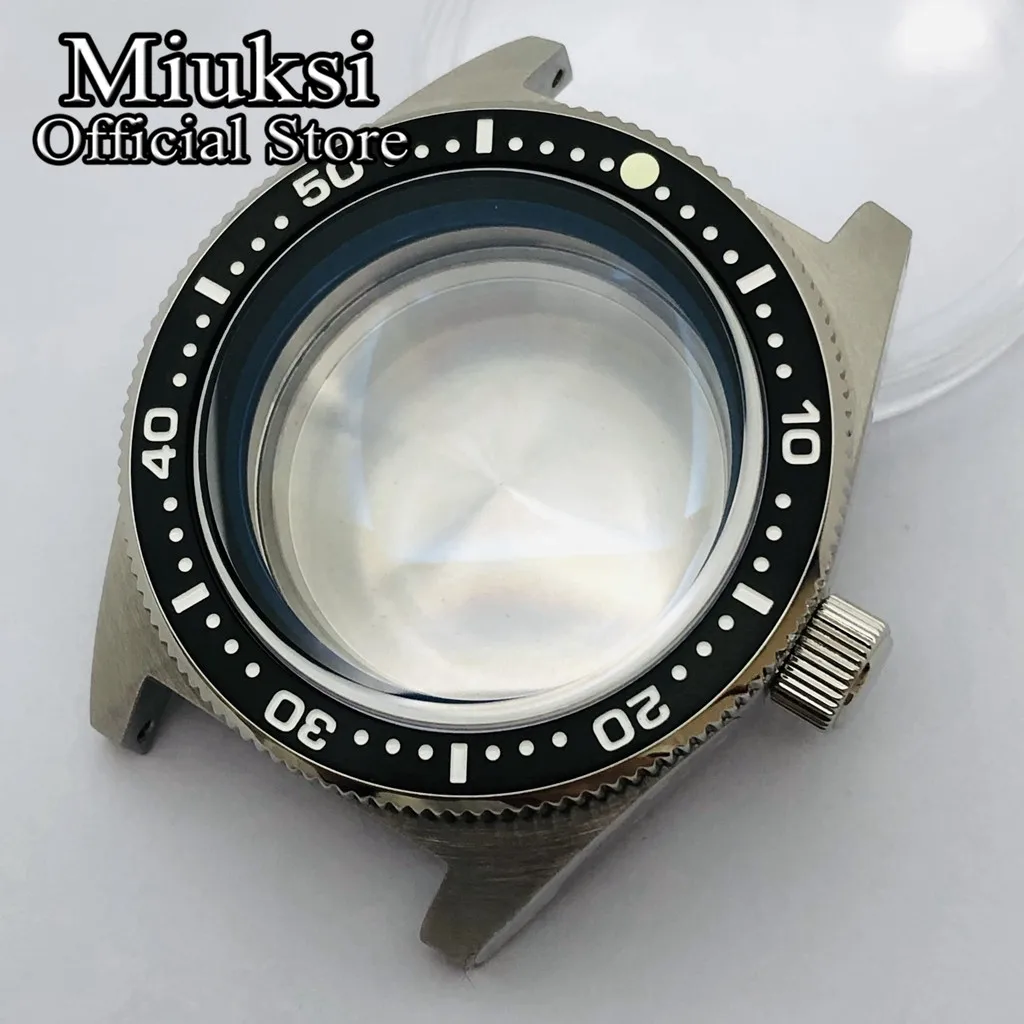 

Miuksi 62MAS diving 40mm sterile watch case ceramic bezel 200M waterproof domed sapphire glass fit NH35 NH36 movement