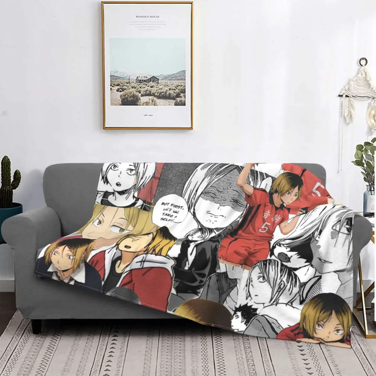 

Kenma-colcha a cuadros para cama, manta de lana 90, manta receptora