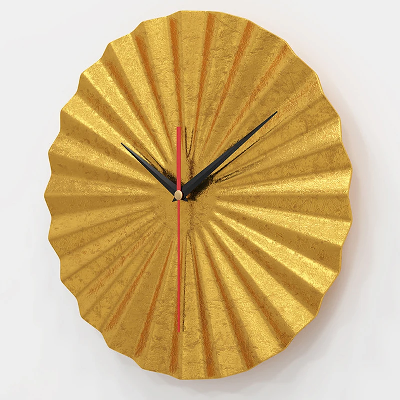

Creative 3D Metal Wall Clock Luxury Modern Design Golden Clocks for Living Room Iron Art Wall Watch Home Decor 12 inch
