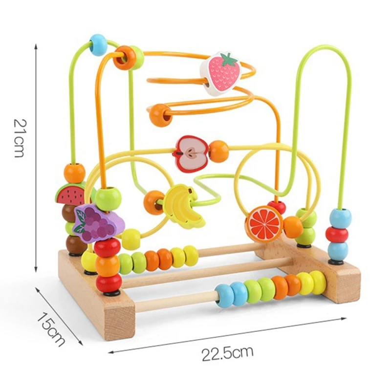 

Wooden Maze Circles Around Beads Abacus Math Puzzle Toys for Kids
