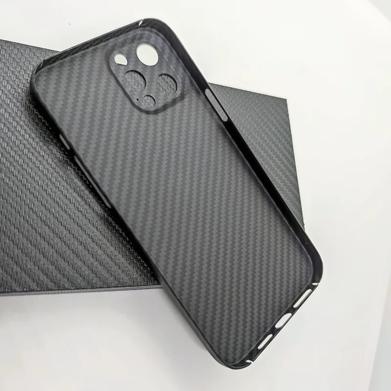 Funda de tel&eacute;fono de fibra de carbono para iPhone 12 Pro Max 12, protector de lente Mini ultrafino, cubierta dura de dise&ntilde;ador de fibra de carbono para iPhone 12-4