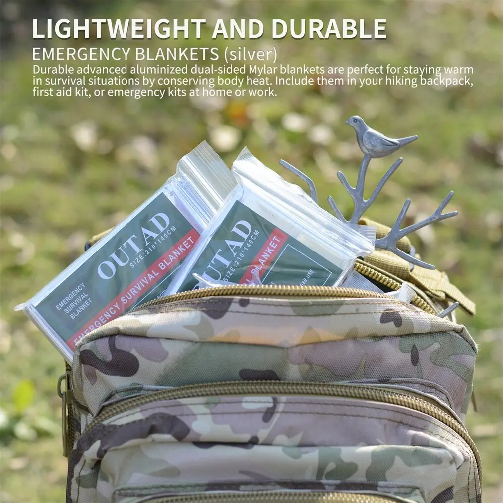 OUTAD 10 упаковок аварийное термобелье для выживания водонепроницаемый