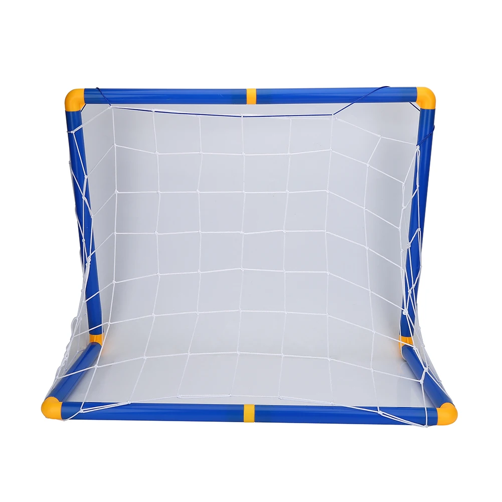 Hot! Folding Mini Football Soccer Ball Goal Post Net Set + Pump Kids Sport Indoor Outdoor Games Toys Child Birthday Gift Plastic | Спорт и