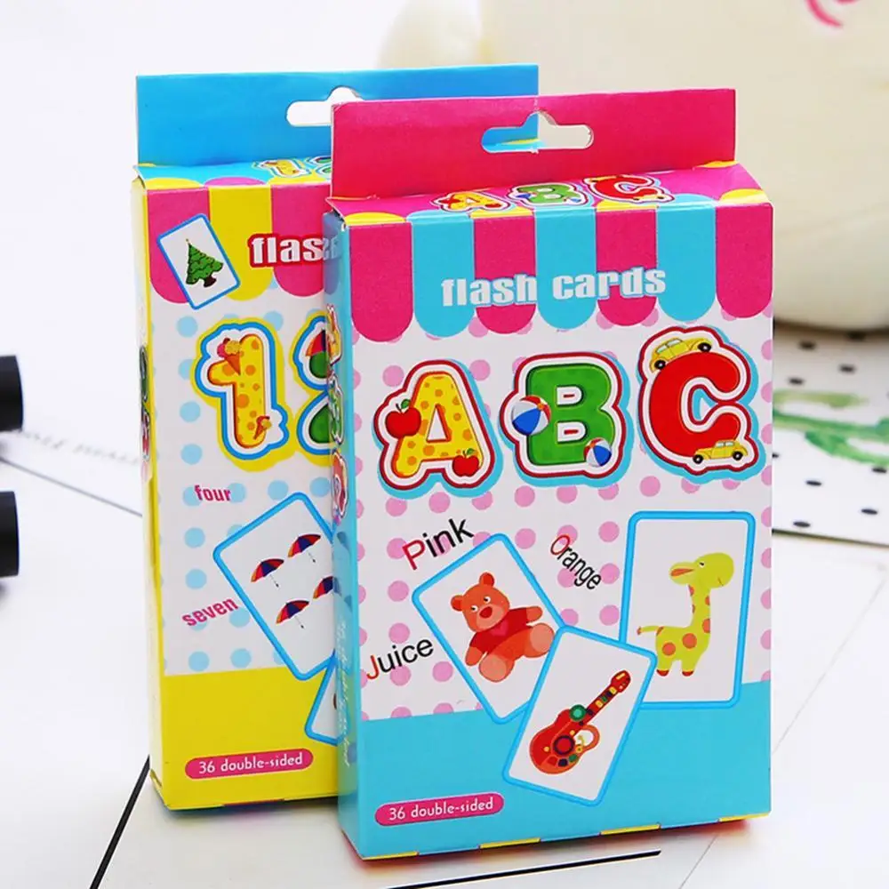 

2Pcs Children Caroon English Alphabet Numbers Flashcard Educational Toy
