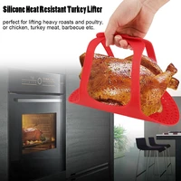 portable turkey lifter sling pad heat resistance anti scalding roast meat lift non stick kitchen oven baking mat pallet pad