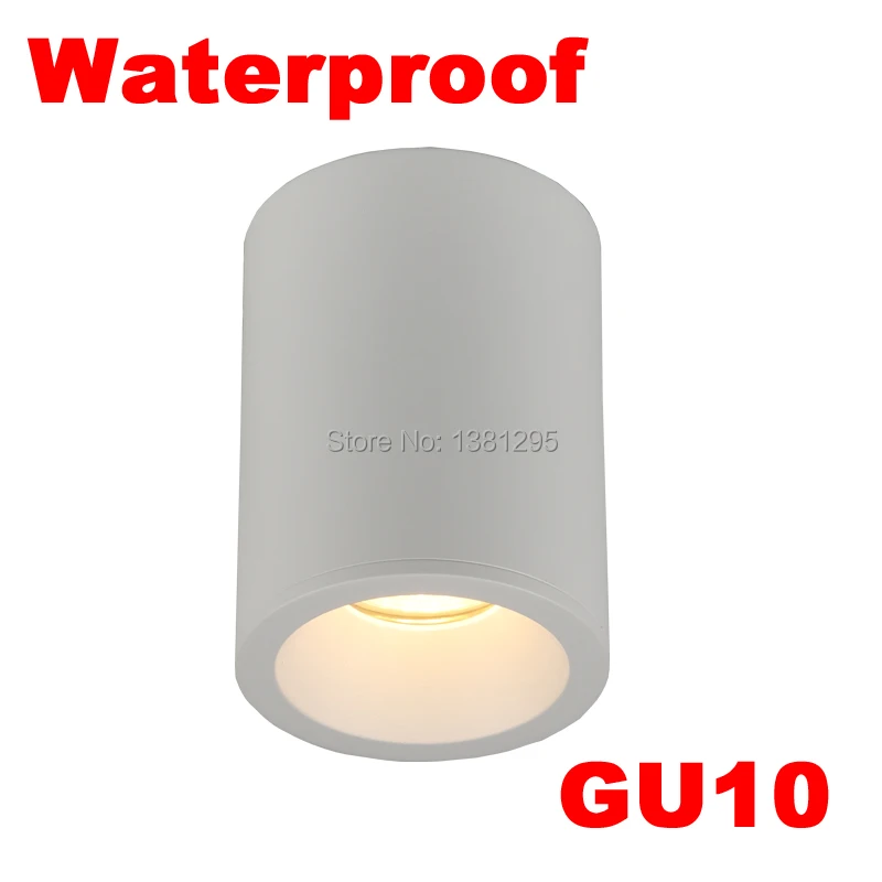 Luz descendente LED montada en superficie para baño y balcón de la cocina, accesorio de foco de techo resistente al agua IP65, GU10, 1 Uds.
