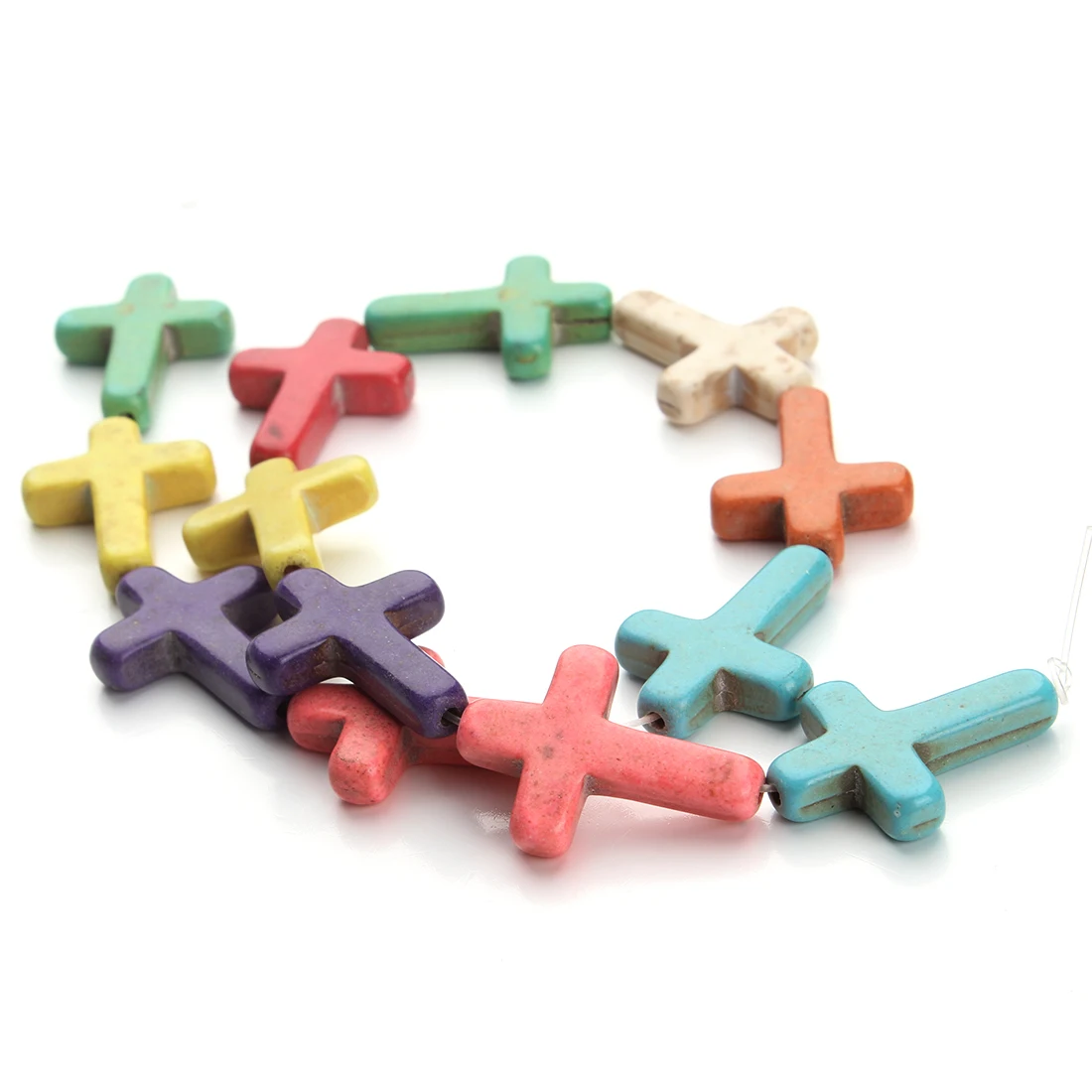 Приблизительно 13 шт./лот натуральный камень крест Подвески Бусины 22*30 мм fit DIY