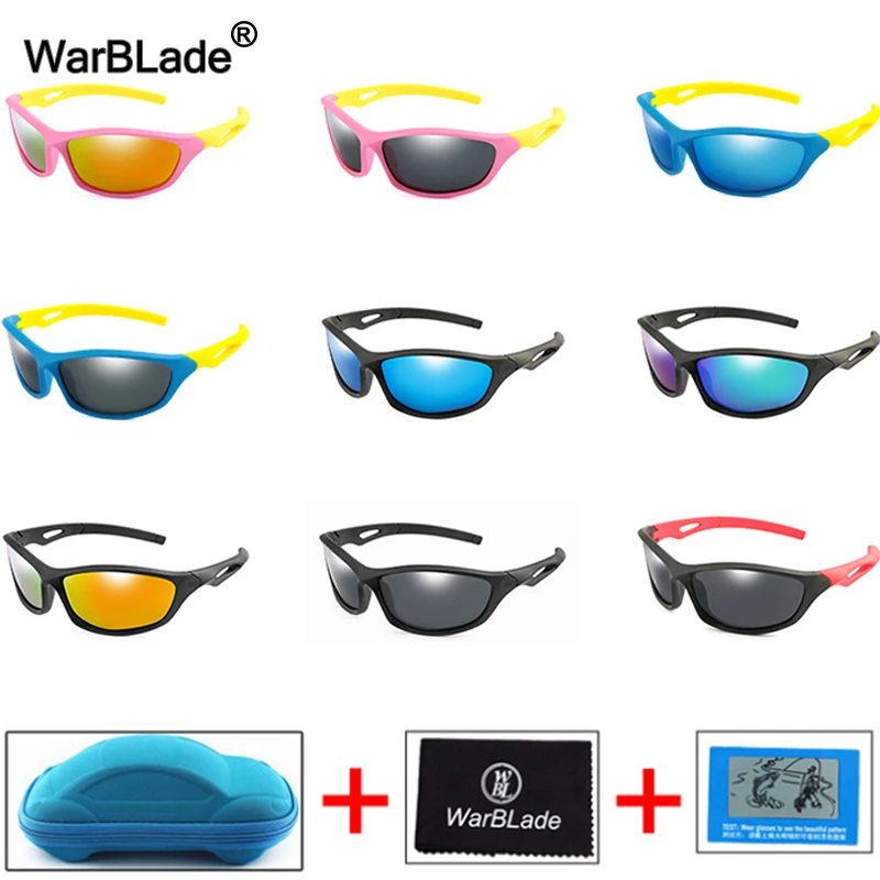 Детские солнцезащитные очки WarBlade UV400 поляризационные силиконовые с коробкой для