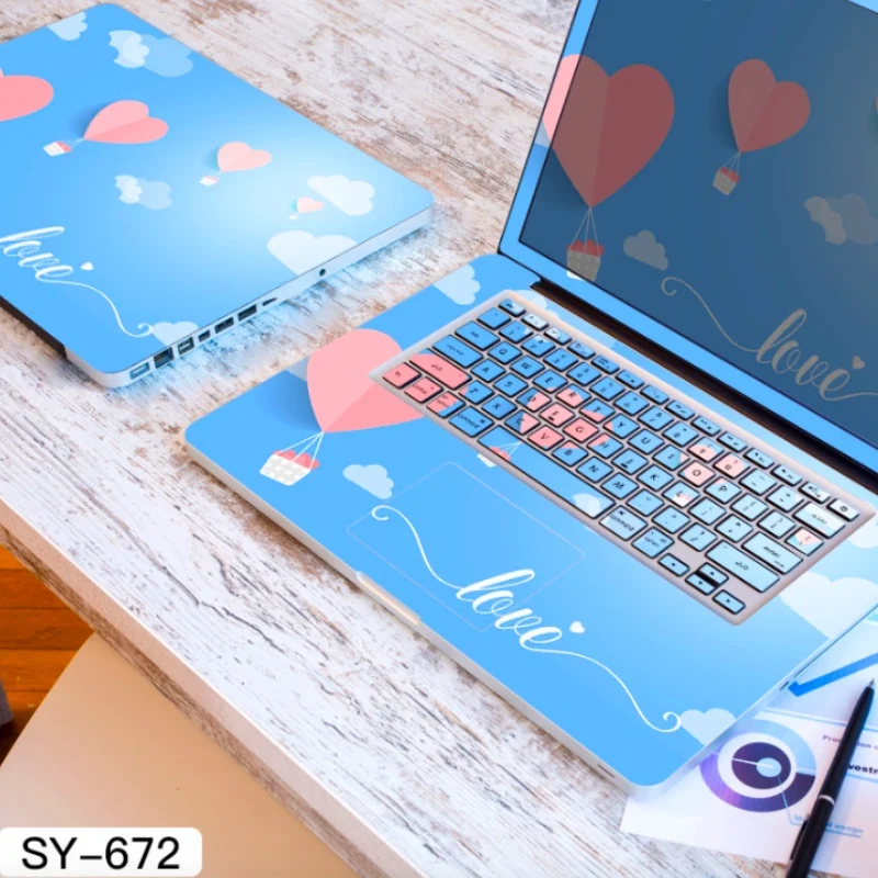 Красивая трехсторонняя наклейка для ноутбука Dell / Lenovo MacBook /Acer/HP/Asus/Alienware/наклейка