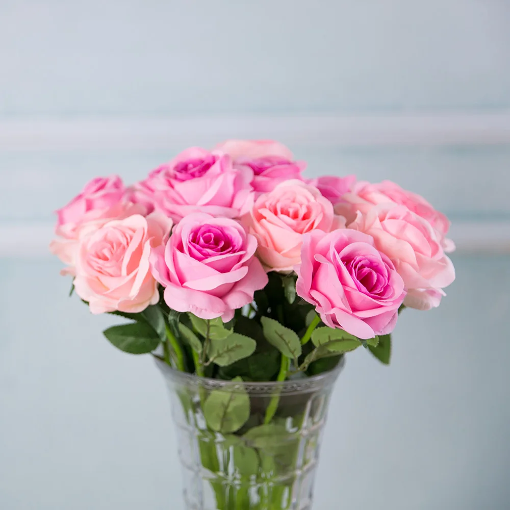 50 см черный красный искусственный букет роз для дома и свадьбы вечерние на день