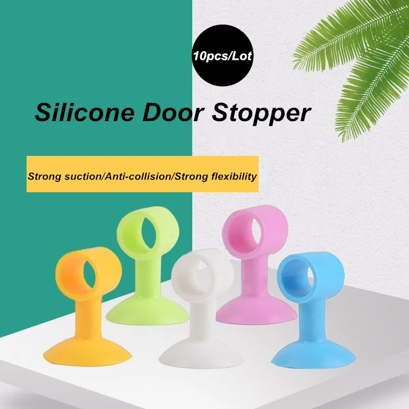 

10Pcs Doorknob Wall Mute Crash Pad Door Cabinet Door Handle Lock Silencer Anti-Collision Silicone Doorknob Cushion Door Stopper