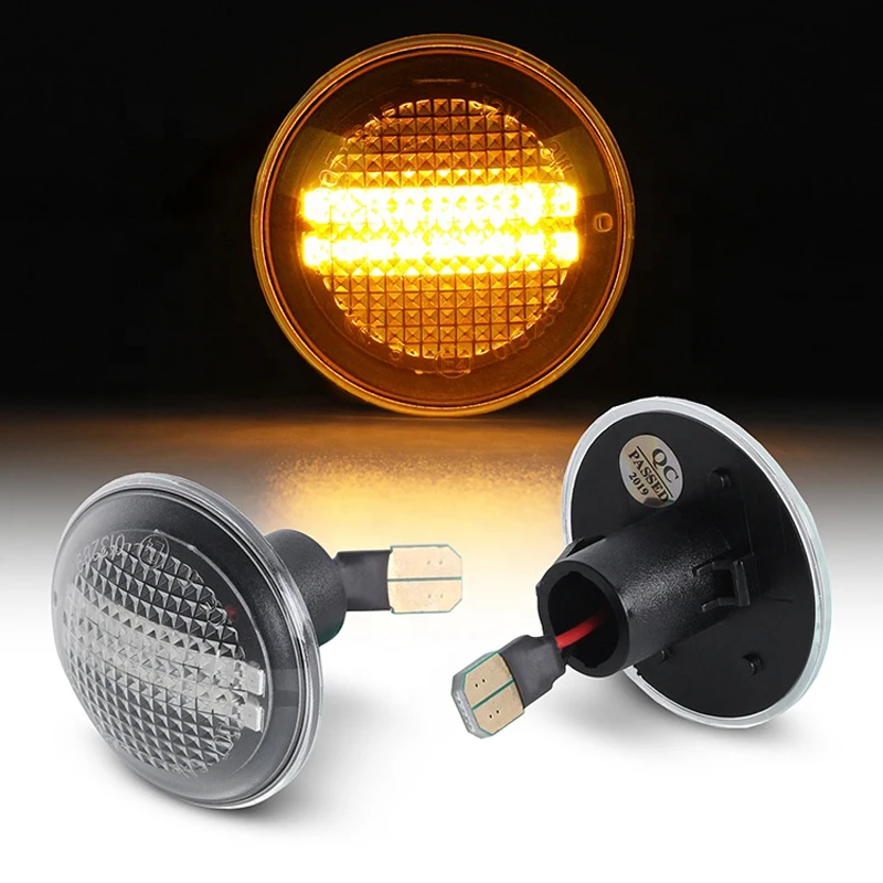 

2pcs Dynamic Amber Led Side Marker Flowing Turn Signal Light Sequential Blinker Light Amber For Land Range Rover L322 02-12