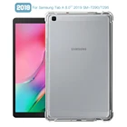 Противоударный чехол для Samsung Galaxy Tab A 8,0 дюйма, 2019, SM-T290, SM-T295, T297, 8,0 дюйма, ТПУ, силиконовый, прозрачный