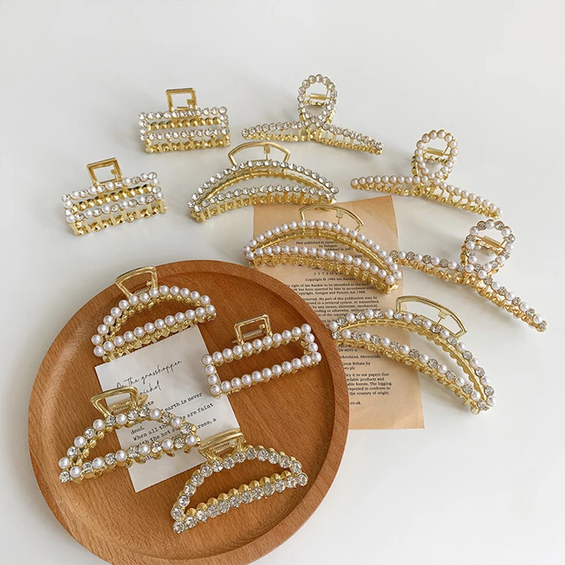 Женские заколки для волос AWAYTR Роскошный аксессуар с жемчугом и кристаллами