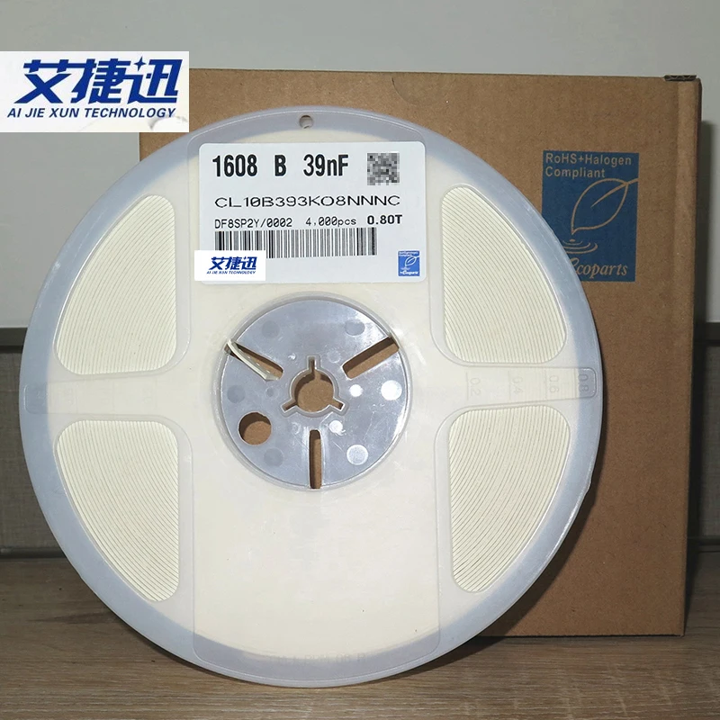 

4000/Reel CL10B393KO8NNNC 0603 39nF 393K 16V ±10% X7R CHIP Capacitance