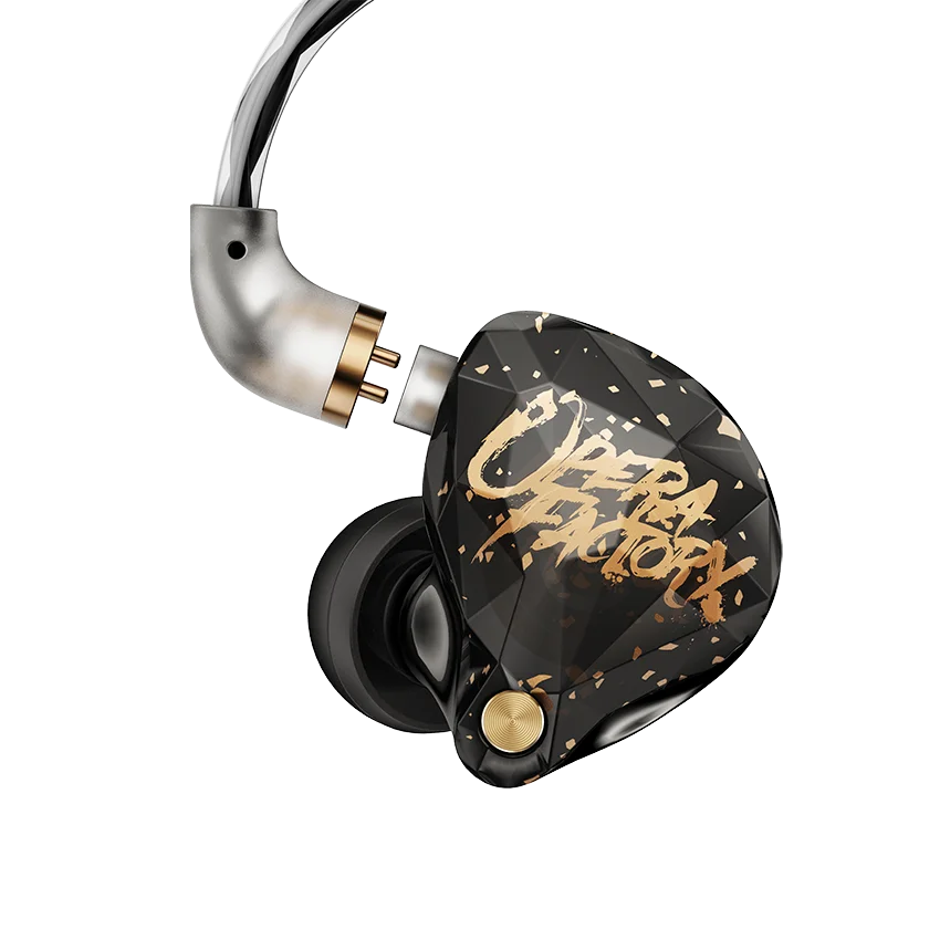 Whizzer-auriculares internos OS1 Pro con cable, audífonos de música con micrófono, unidad dinámica de 3,5mm y 2 pines, estéreo de graves HIFI, NC